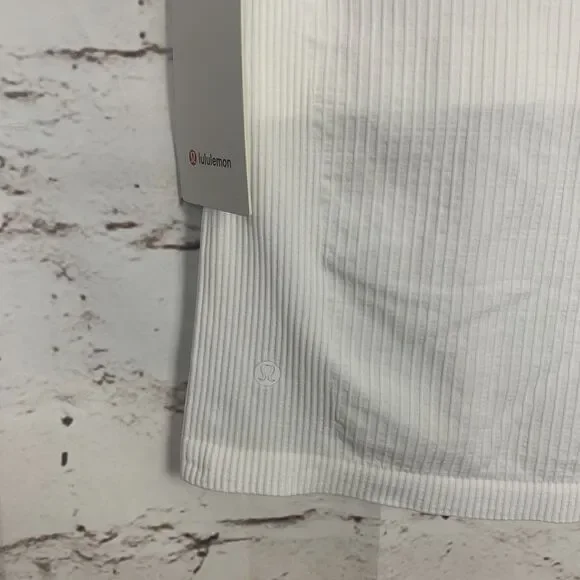 LULULEMON Ebb to Street Short Sleeve Shirt Women's 14 White Workout Tee T-shirt - Picture 7 of 7